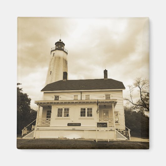 Sandy Hook Lighthouse Magnet (Vorne)
