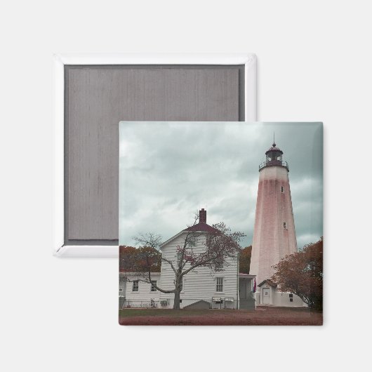 Sandy Hook Lighthouse Magnet (Vorderseite/Rückseite)
