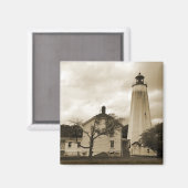 Sandy Hook Lighthouse Magnet (Vorderseite/Rückseite)