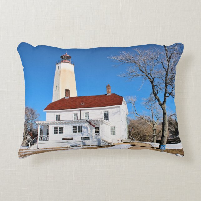 Sandy Hook Lighthouse, New Jersey Accent Pillow Zierkissen (Vorderseite)