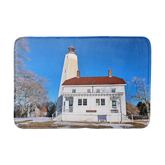 Sandy Hook Lighthouse, New Jersey Bath Mat Badematte (Vorderseite)