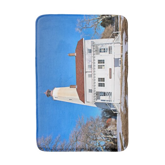 Sandy Hook Lighthouse, New Jersey Bath Mat Badematte (Vorderseite Vertikal)