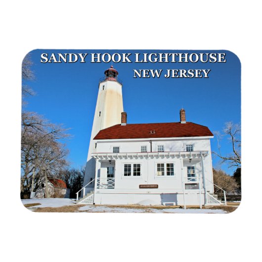 Sandy Hook Lighthouse, New Jersey Foto Magnet (Horizontal)