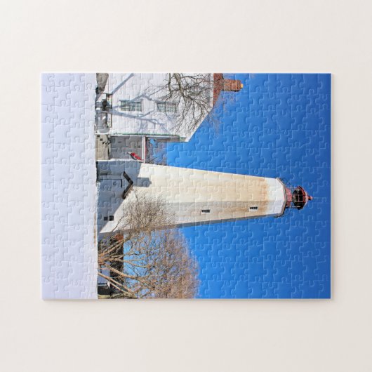 Sandy Hook Lighthouse New Jersey Jigsaw Puzzle (Horizontal)