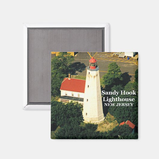 Sandy Hook Lighthouse, New Jersey Magnet (Vorderseite/Rückseite)