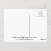 Sandy Hook Lighthouse, New Jersey Postcard Postkarte (Rückseite)