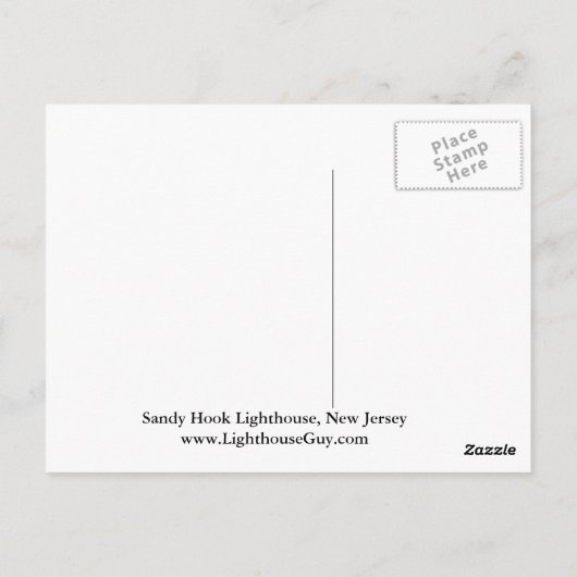 Sandy Hook Lighthouse, New Jersey Postcard Postkarte (Rückseite)