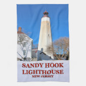 Sandy Hook Lighthouse, New Jersey Teetuch Geschirrtuch (Vertikal)