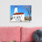 Sandy Hook Lighthouse, New Jersey Wrapped Canvas Leinwanddruck (Insitu (Wohnzimmer))