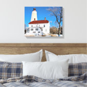 Sandy Hook Lighthouse, New Jersey Wrapped Canvas Leinwanddruck (Insitu (Schlafzimmer))