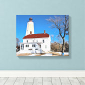 Sandy Hook Lighthouse, New Jersey Wrapped Canvas Leinwanddruck (Insitu (Holzboden))