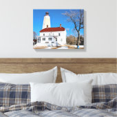 Sandy Hook Lighthouse, New Jersey Wrapped Canvas Leinwanddruck (Insitu (Schlafzimmer))