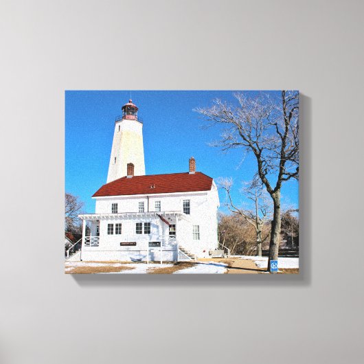 Sandy Hook Lighthouse, New Jersey Wrapped Canvas Leinwanddruck (Vorderseite)