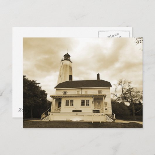Sandy Hook Lighthouse Postkarte (Vorne/Hinten)