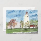 Sandy Hook Lighthouse Postkarte (Vorne/Hinten)