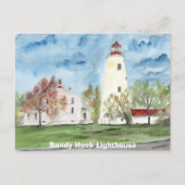 Sandy Hook Lighthouse Postkarte (Vorderseite)