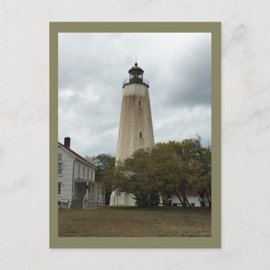 Sandy Hook Lighthouse Postkarte (Vorderseite)