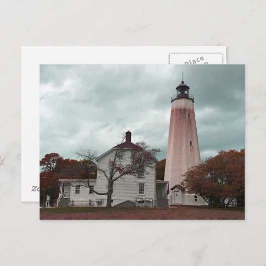 Sandy Hook Lighthouse Postkarte (Vorne/Hinten)
