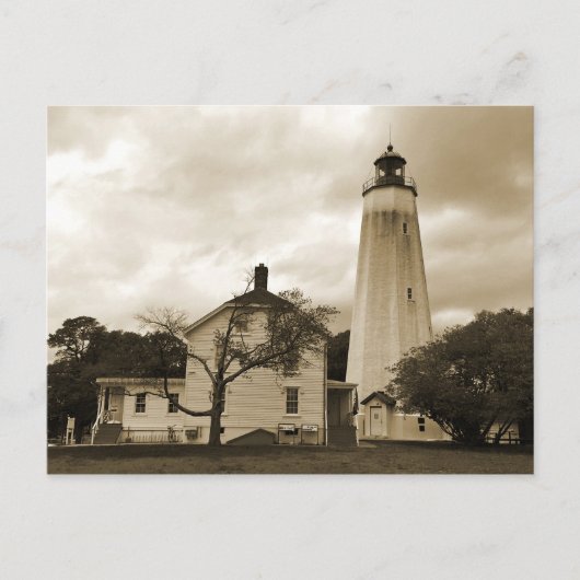 Sandy Hook Lighthouse Postkarte (Vorderseite)