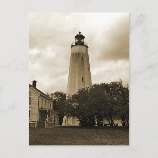Sandy Hook Lighthouse Postkarte (Vorderseite)