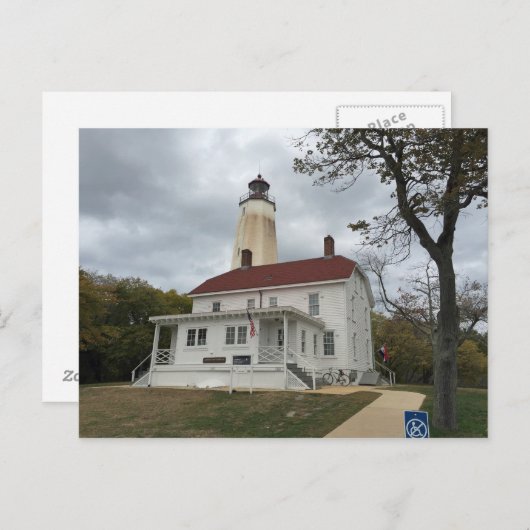 Sandy Hook Lighthouse Postkarte (Vorne/Hinten)
