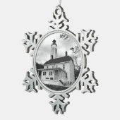 Sandy Hook Lighthouse Schneeflocken Zinn-Ornament (Rechts)