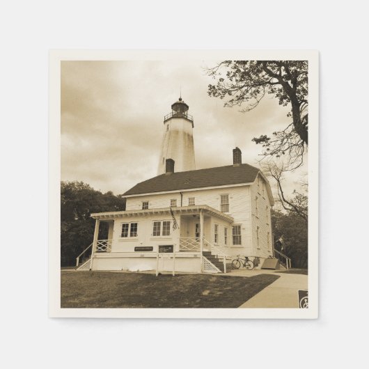 Sandy Hook Lighthouse Serviette (Vorderseite)
