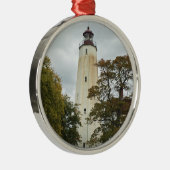 Sandy Hook Lighthouse Silbernes Ornament (Rechts)