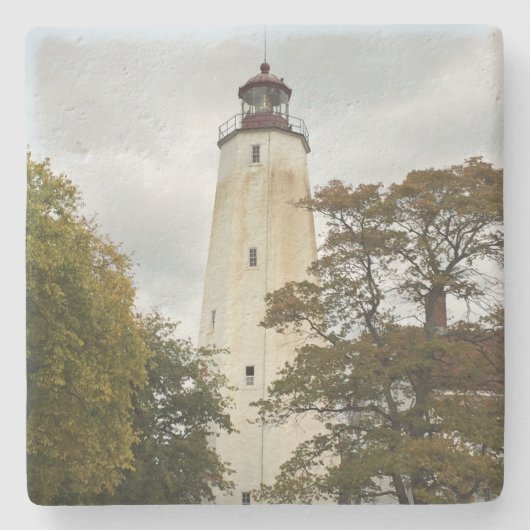 Sandy Hook Lighthouse Steinuntersetzer (Vorderseite)
