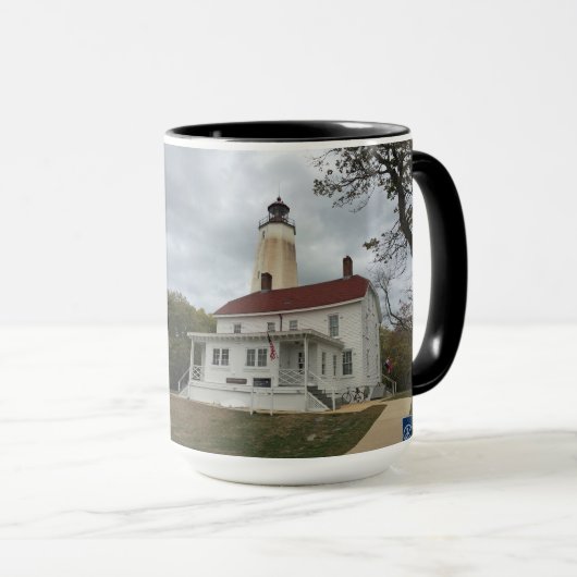 Sandy Hook Lighthouse Tasse (VorderseiteRechts)