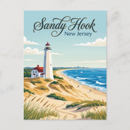 Sandy Hook, New Jersey Postkarte (Vorderseite)