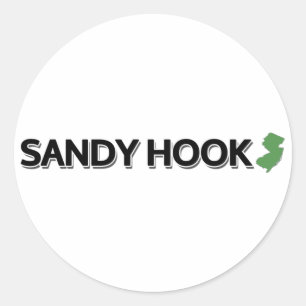 Sandy Hook, New Jersey Runder Aufkleber