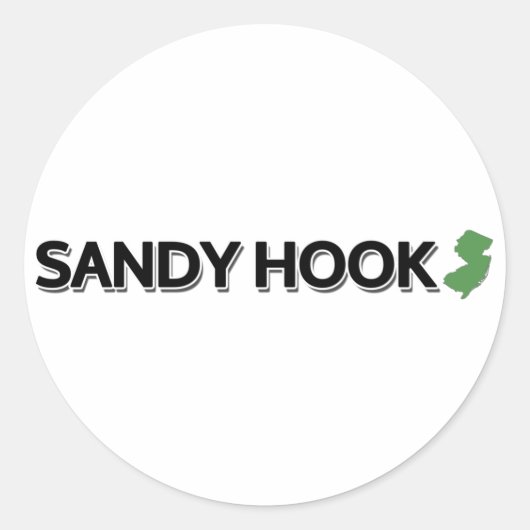 Sandy Hook, New Jersey Runder Aufkleber (Vorderseite)
