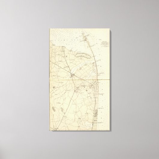 Sandy Hook to Shark River Coast Chart Map Leinwanddruck (Vorderseite)