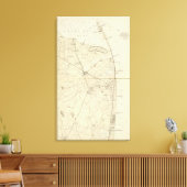 Sandy Hook to Shark River Coast Chart Map Leinwanddruck (Insitu (Wohnzimmer))