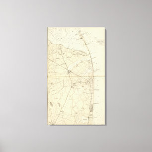 Sandy Hook to Shark River Coast Chart Map Leinwanddruck