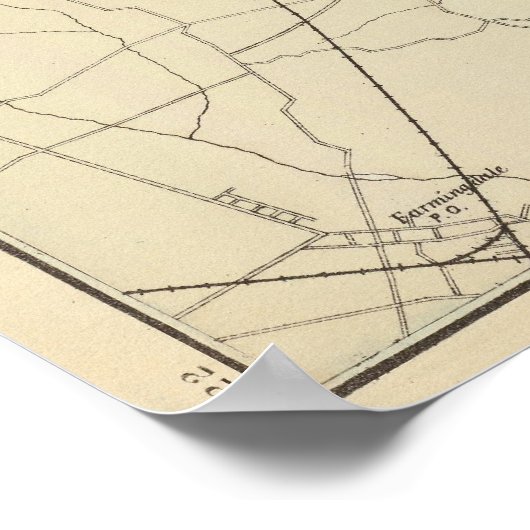 Sandy Hook to Shark River Coast Chart Map Poster (Ecke)