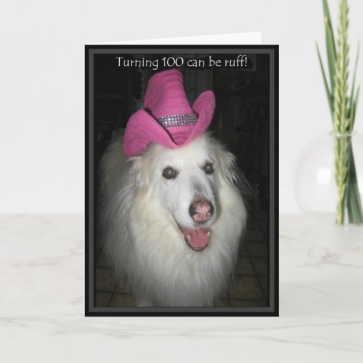 *Sandy Hund - 100. Geburtstag Karte (Vorderseite)