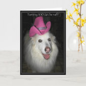 *Sandy Hund - 100. Geburtstag Karte (Gelbe Blume)