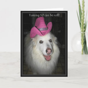*Sandy Hund - 50. Geburtstag Karte