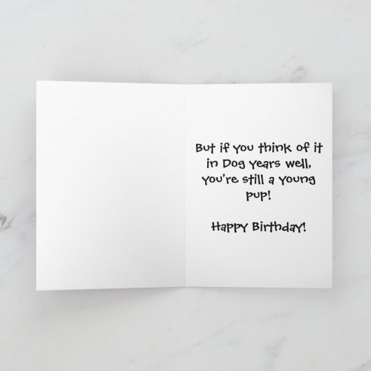 *Sandy Hund - 80. Geburtstag Karte (Innenseite)