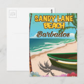 Sandy Lane Beach Barbados Urlaubsposter Postkarte (Vorne/Hinten)