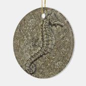 Sandy maserte Seepferd-Fotografie Keramik Ornament (Links)