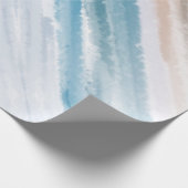 Sandy Ocean Waves Abstrakt Geschenkpapier (Ecke)