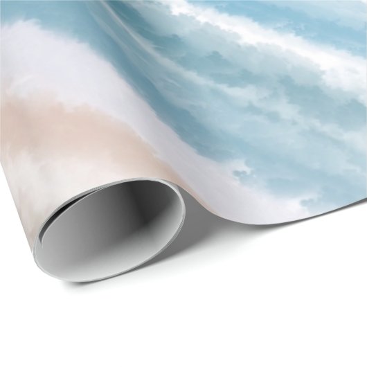 Sandy Ocean Waves Abstrakt Geschenkpapier (Rolleneckpunkt)