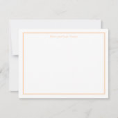 Sandy Pale Peach and White Polka Dot Note Cards Mitteilungskarte (Vorderseite)