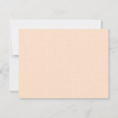 Sandy Pale Peach and White Polka Dot Note Cards Mitteilungskarte (Rückseite)