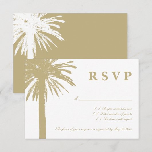 Sandy Palm UAWG Beach Hochzeitskarten RSVP Karte (Vorne/Hinten)