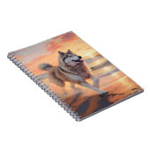Sandy Paws Alaskan Malamute Dog on Beach Sunset Notizblock (Rechte Seite)