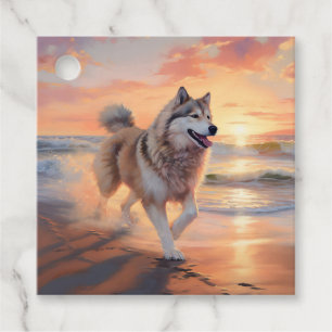 Sandy Paws Alaskan Malamute Hund am Strand Sonnenu Geschenkanhänger